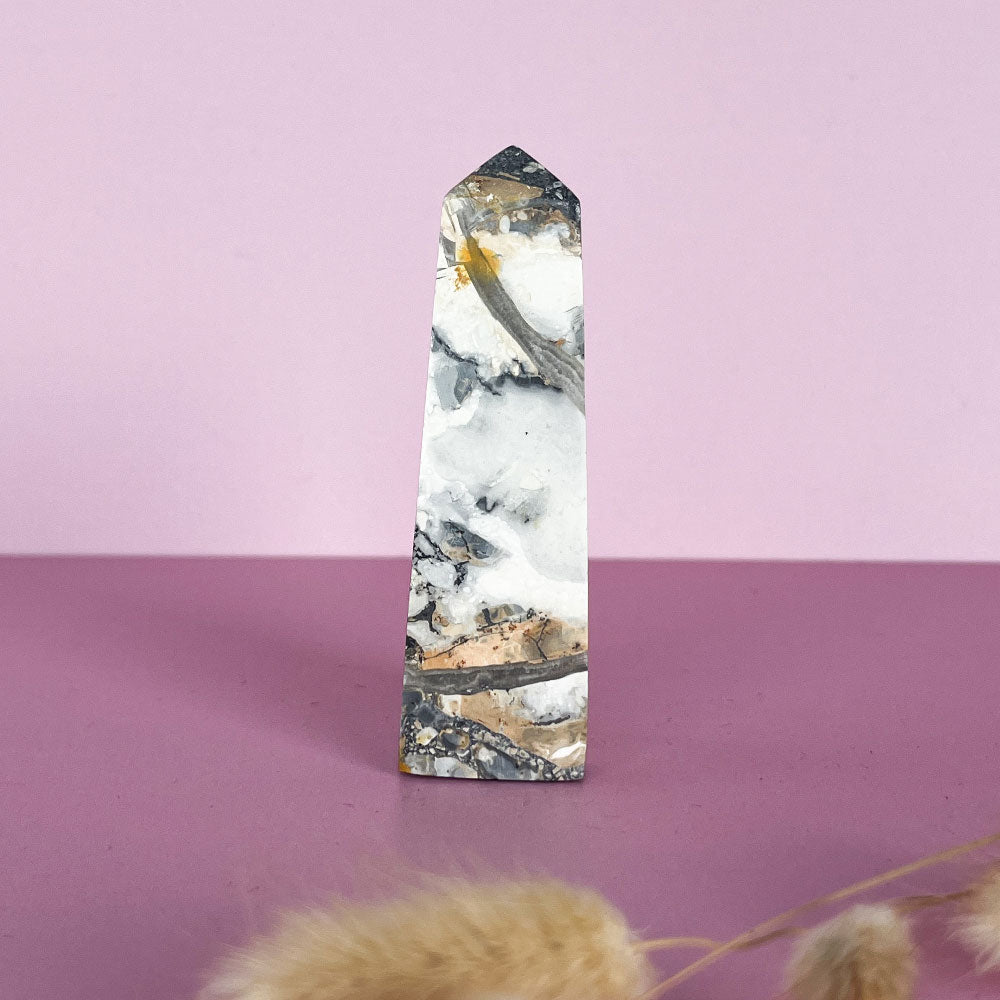 Crazy lace agaat obelisk