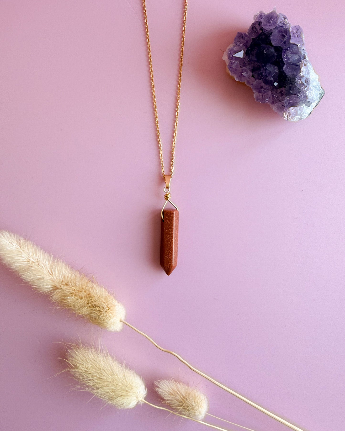 Goudsteen punt - goud (one of a kind)