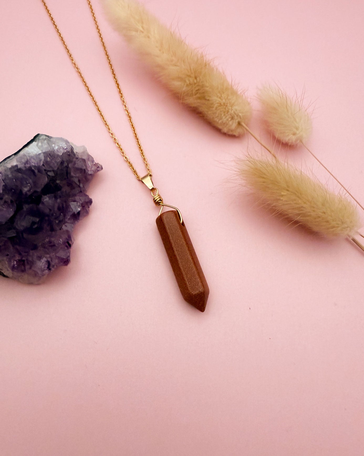 Goudsteen punt - goud (one of a kind)