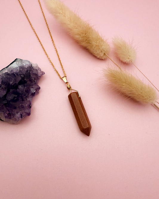 Goudsteen punt - goud (one of a kind)
