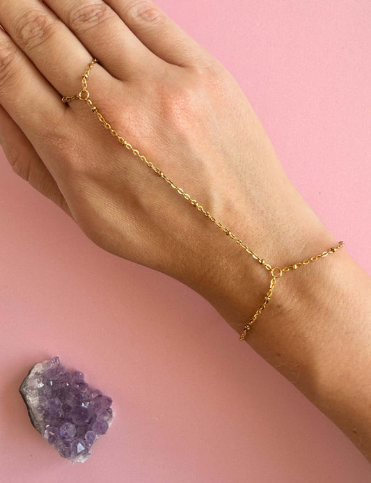 Sophie Basic Hand Chain - goud