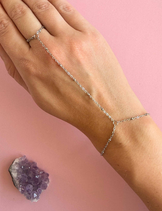 Sophie Basic Hand Chain - zilver