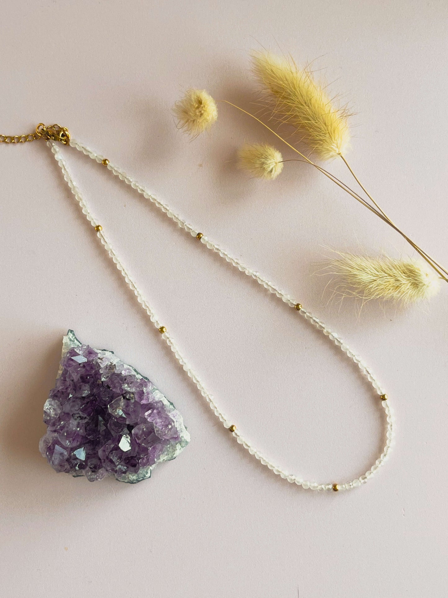 Iris choker maansteen - goud