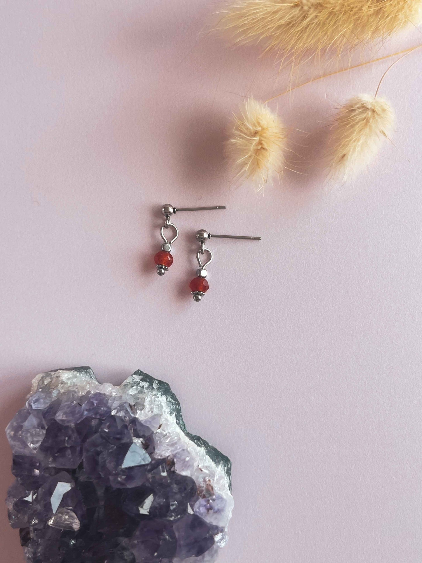 Noa oorknopjes zonnesteen - zilver