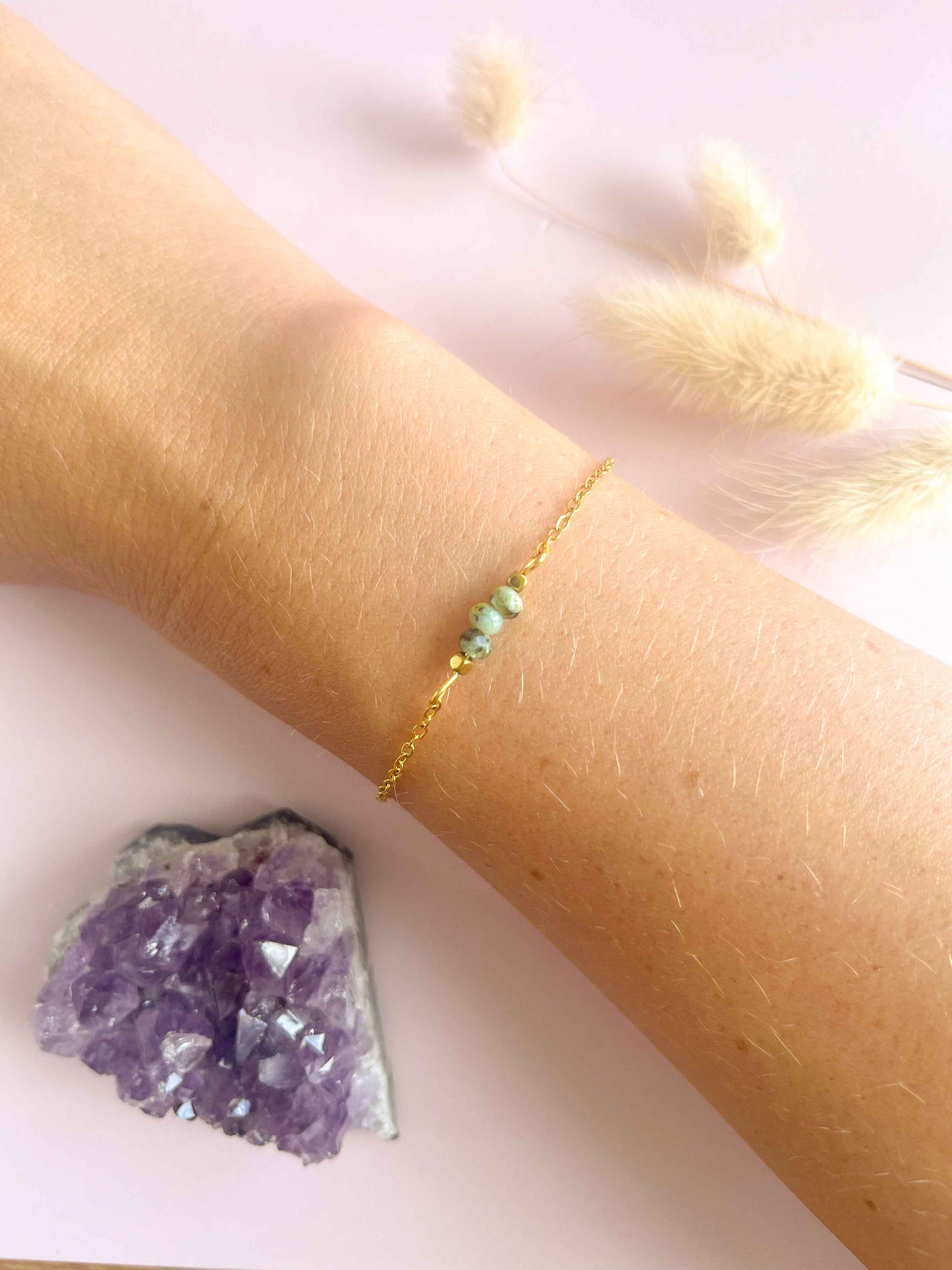 Siena armband afrikaanse turqouise - goud