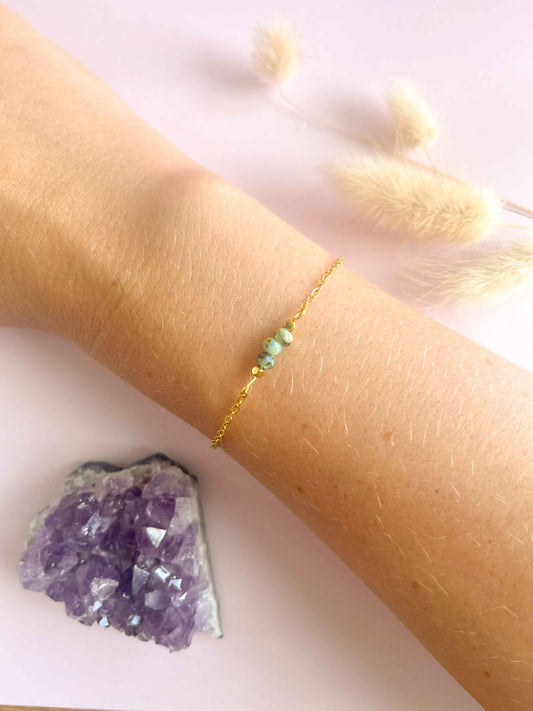 Siena armband afrikaanse turqouise - goud