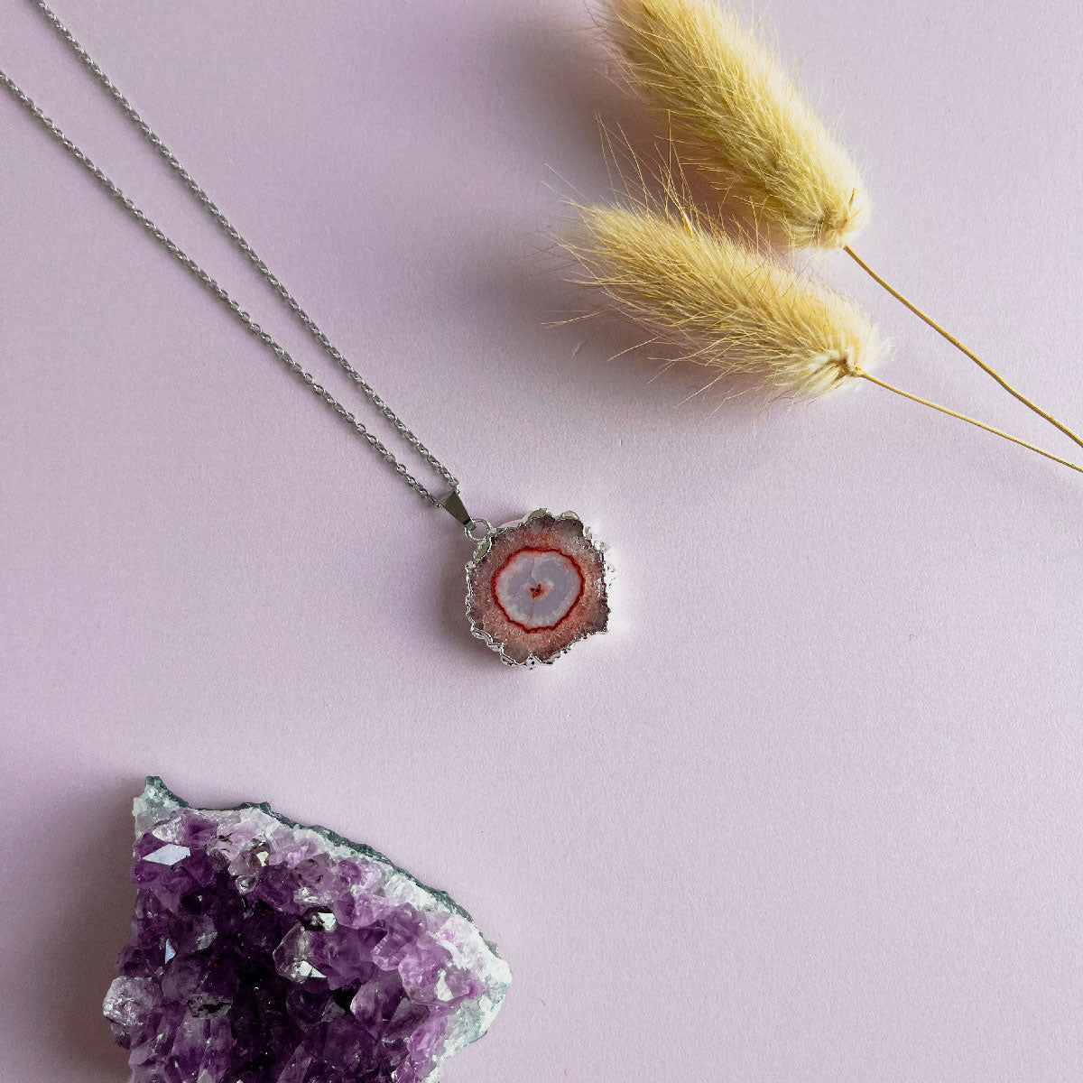 Agaat ketting oranje 2 - zilver (one of a kind)