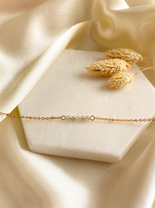 Labradoriet armband - goud