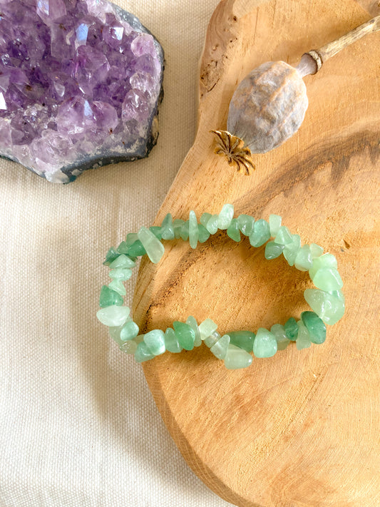 Aventurijn chipstone armband