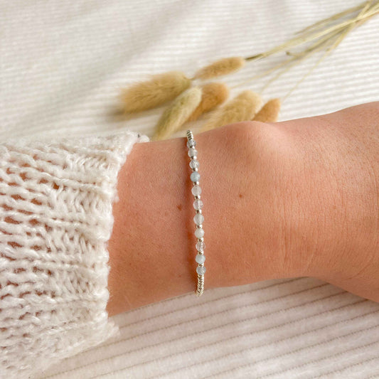 Aquamarijn armband zilver
