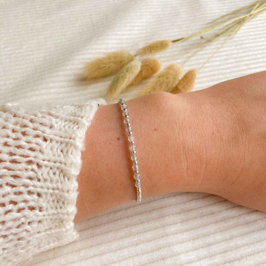 Labradoriet armband zilver