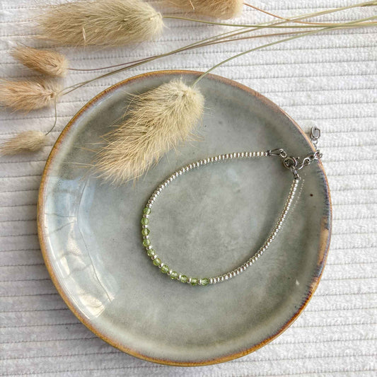 Olivijn armband zilver