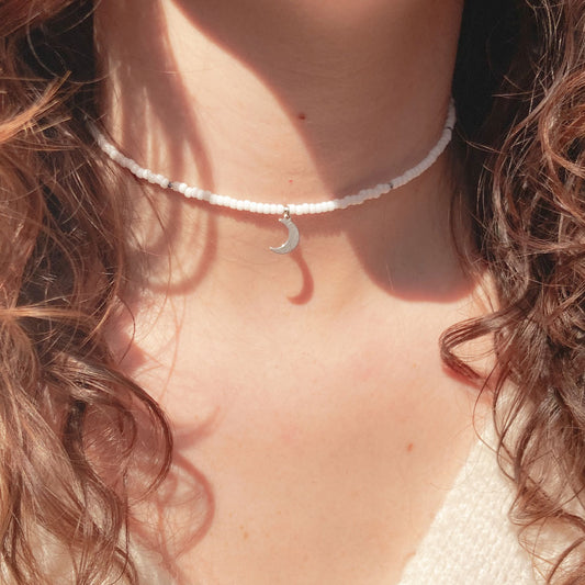 Luna choker zilver