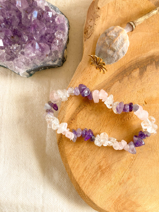 Gouden driehoek chipstone armband
