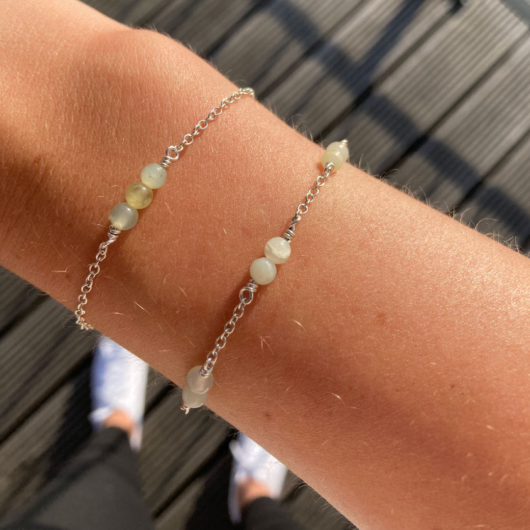 Jade armband - 925 zilver
