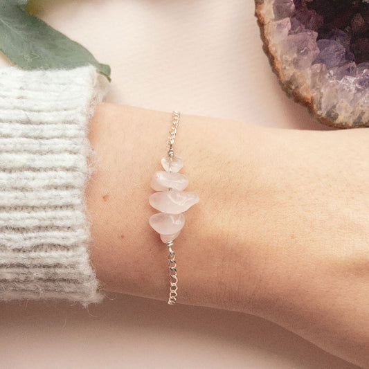 Rozenkwarts armband